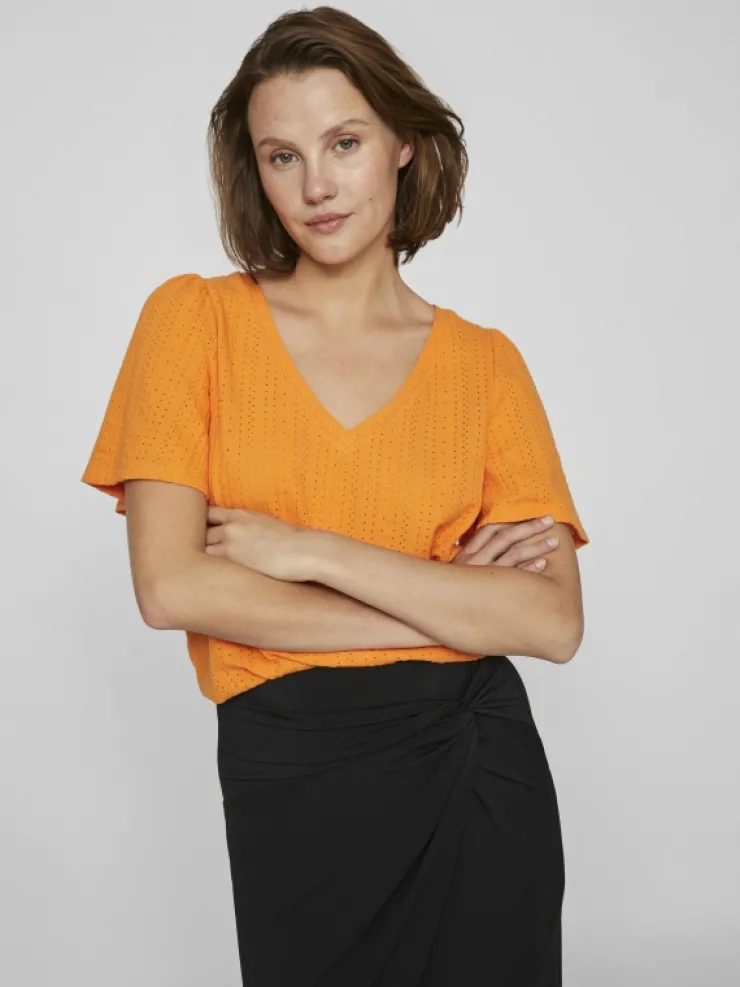 VILA Tops & T-shirts^V-NECK SHORT SLEEVED TOP