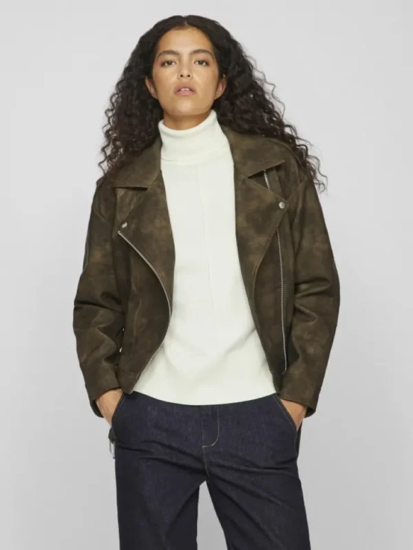 VILA Jackets & Coats^ZIPPER BIKER JACKET