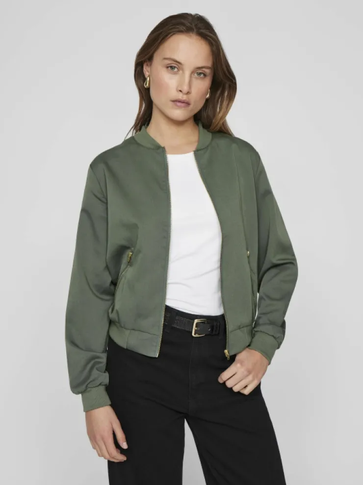VILA Jackets & Coats^ZIPPER BOMBER JACKET