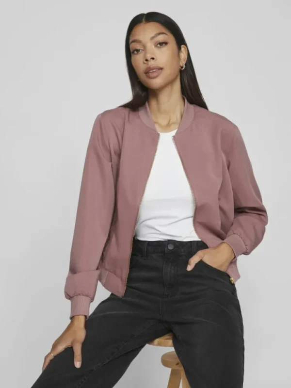 VILA Jackets & Coats^ZIPPER BOMBER JACKET