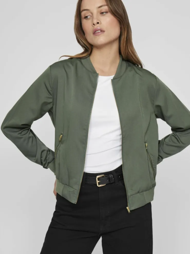VILA Jackets & Coats^ZIPPER BOMBER JACKET