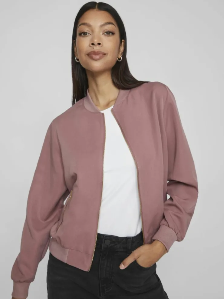 VILA Jackets & Coats^ZIPPER BOMBER JACKET